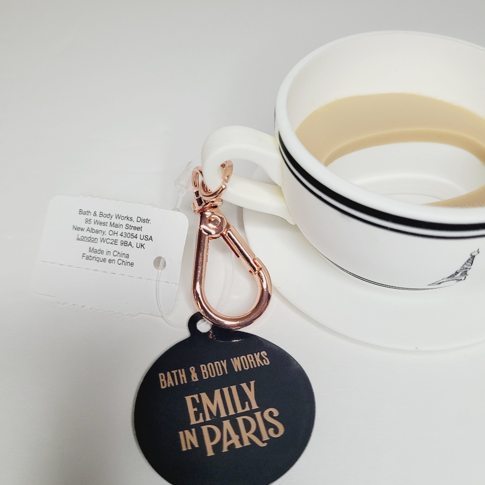2 Bath & Body Works Emily in Paris Latte Cup & Saucer PocketBac Holder Fancy - Picture 3 of 5